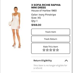 Revolve House of Harlow x Sophia Richie Raphia mini dress